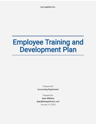 sample employee training and development plan template
