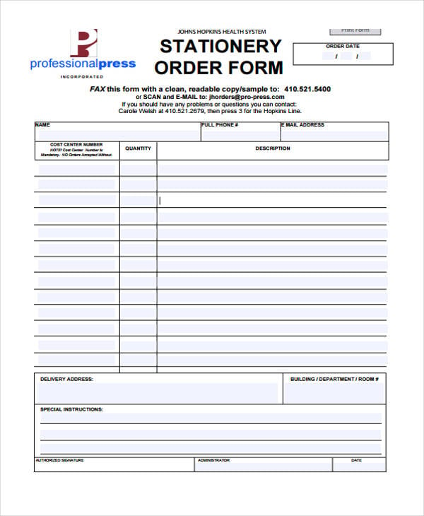 sample order template in pdf