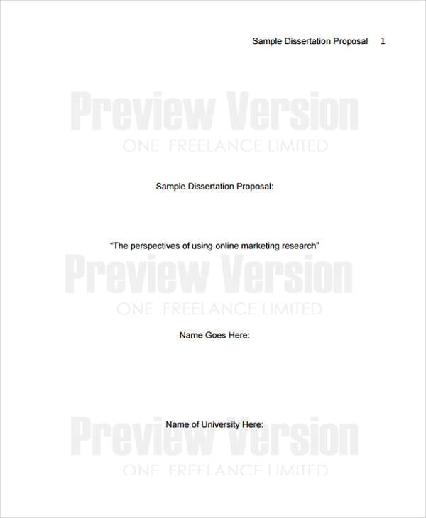 sample proposal for dissertation