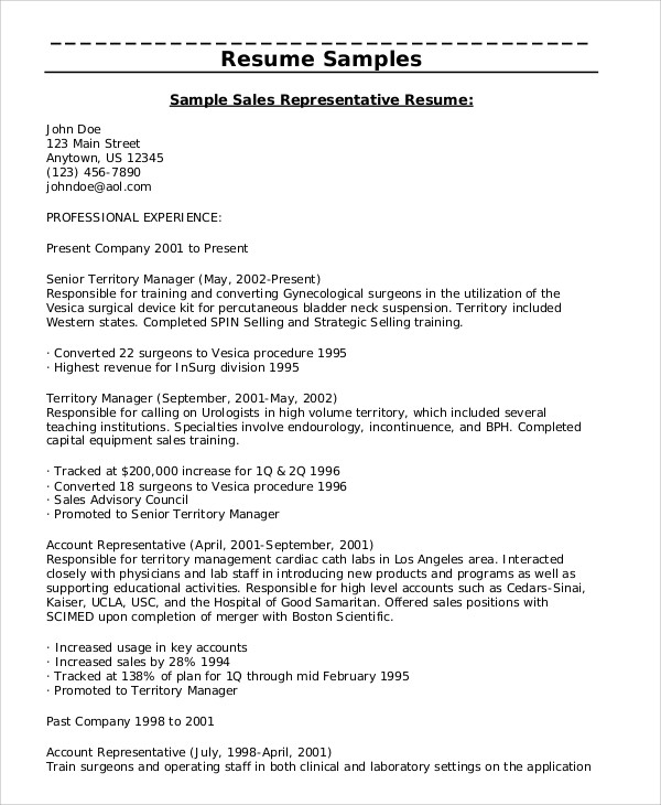 18+ Sales Resume Templates in PDF