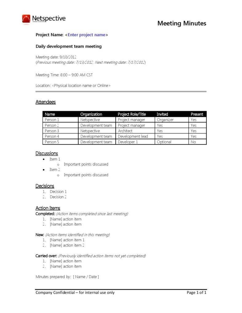 sample team meeting minutes template page 001 788x1020
