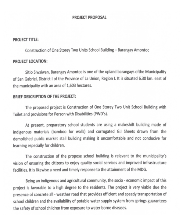  Building Project Proposal 10 Construction Proposal Samples 