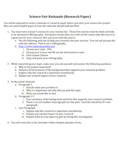 how to make a science fair research paper