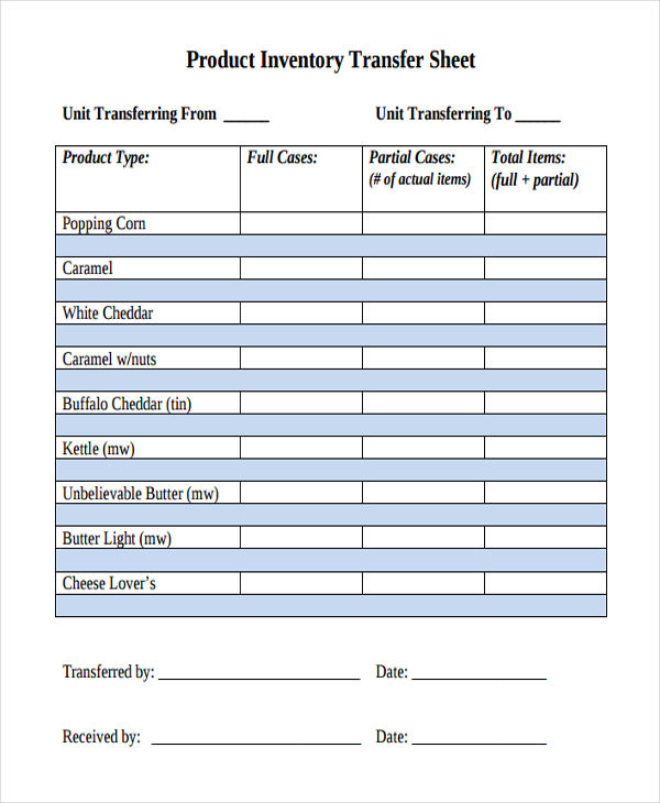 Inventory Sheet Template - 11+ Free Samples, Examples Format Download