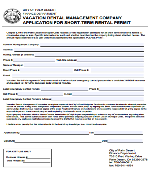 18+ Rental Application Templates