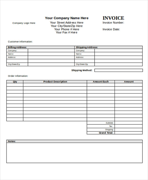 17+ Simple Invoice Templates - PDF, Word, AI, PSD,Google Docs