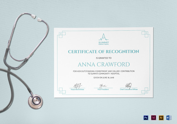 simple-medical-recognition-certificate-template