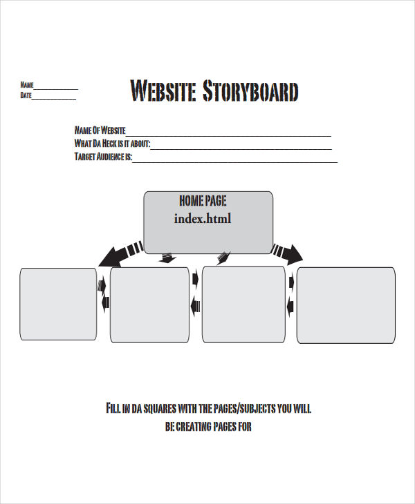 4+ Website Storyboard Samples Free Samples, Examples Format Download