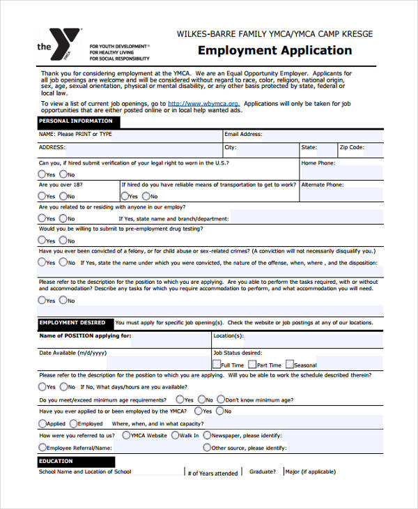 33 Job Application Templates Free Premium Templates