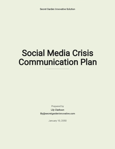social media crisis communication plan template