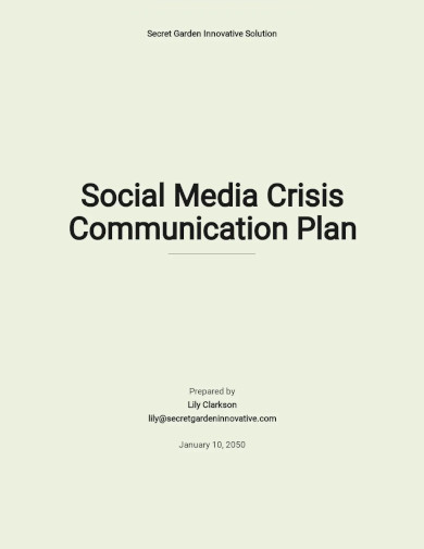 27+ Crisis Plan Templates - Sample Word, Google Docs, Apple Pages ...