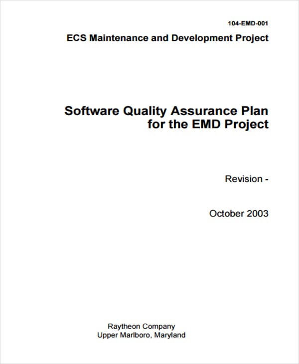 software quality management plan