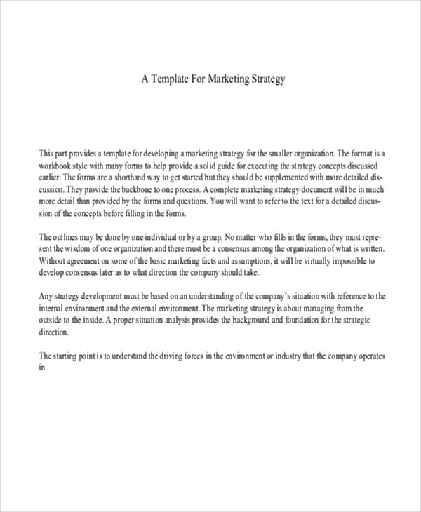 introduction of marketing strategy research paper