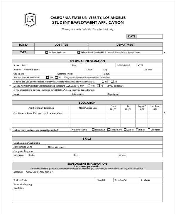 41+ Application Templates in PDF