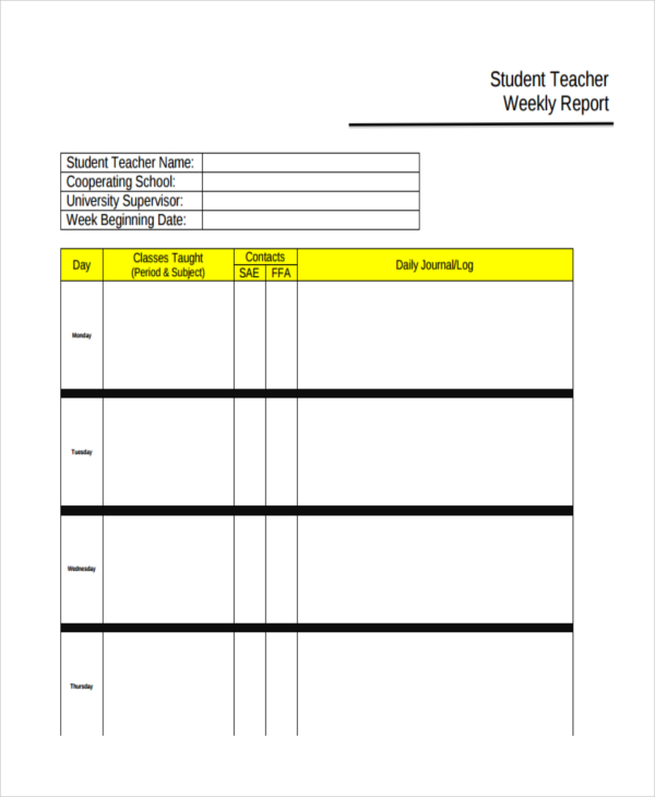 45+ Sample Weekly Report Templates - Word, PDF | Free & Premium Templates