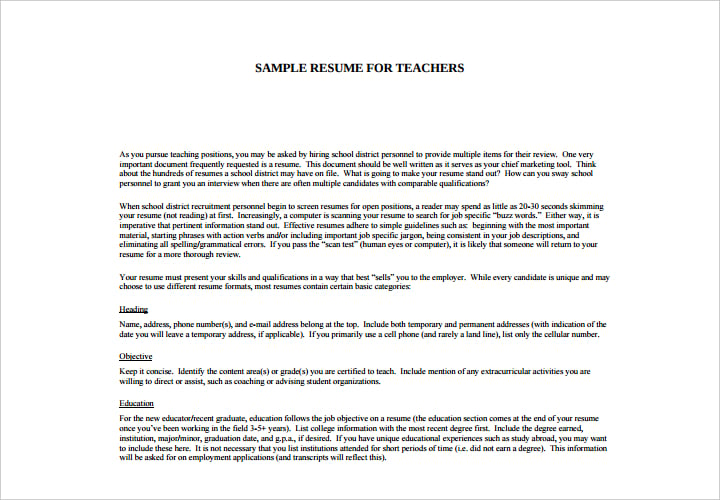 teacher-resume-template