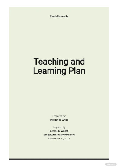 teaching and learning plan template