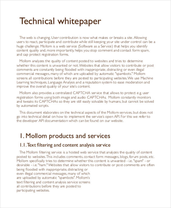 25  White Paper Formats