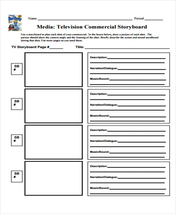 television storyboard