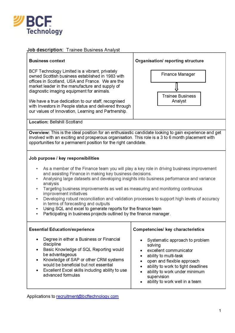 trainee business analyst job description example free download page 001 788x1115