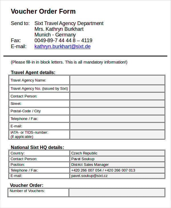 ba travel trade useful forms