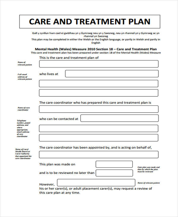 30 free treatment plan templates  free  premium templates