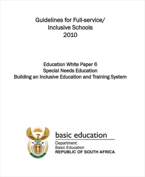 white paper on inclusive education