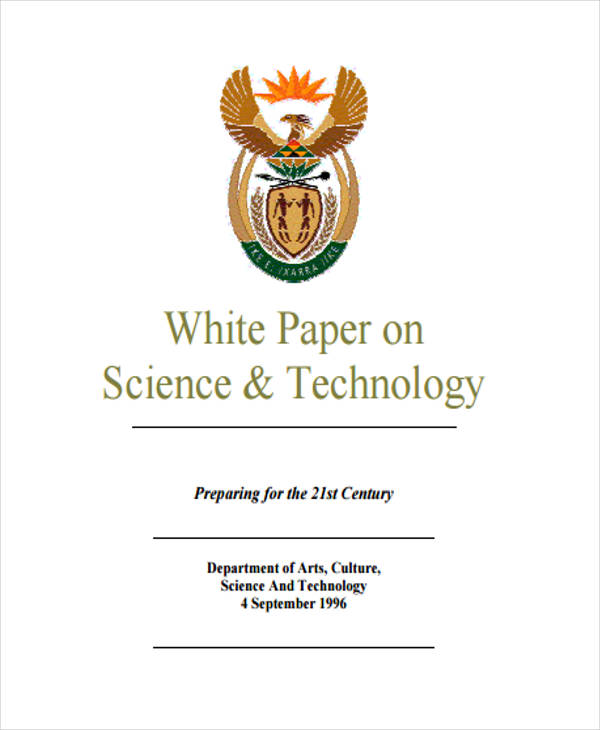 white paper on science and technology