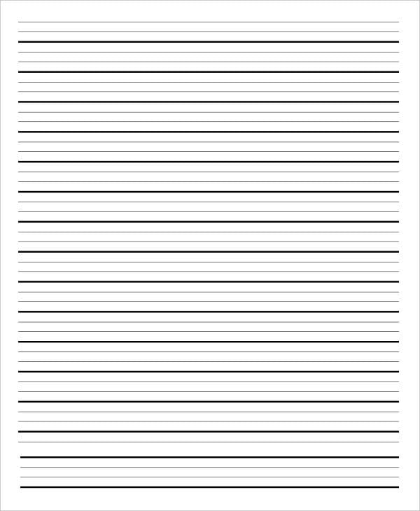 wide ruled lined paper