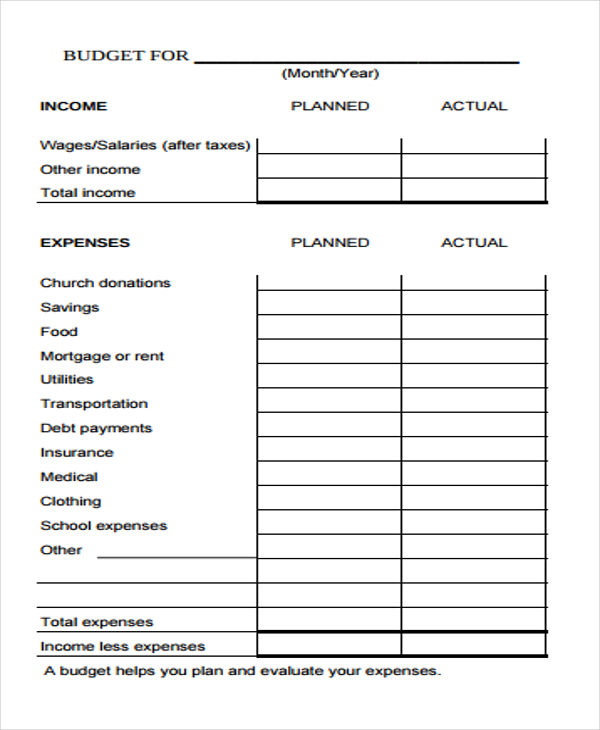 31 Budget Templates