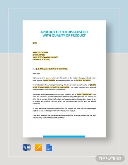 29+ Apology Letter Templates - PDF, DOC