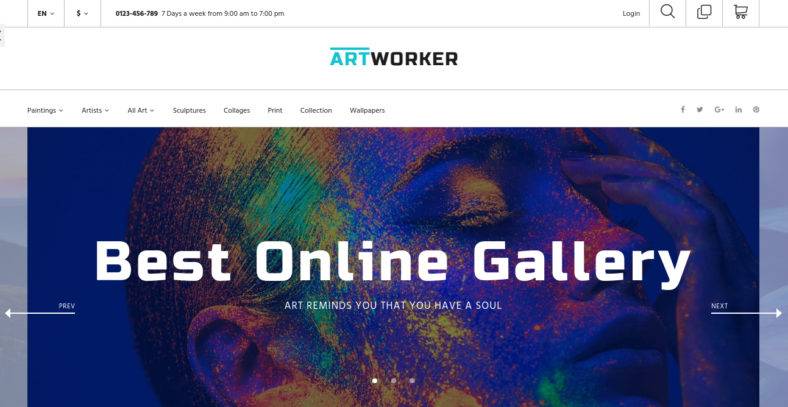 best responsive wordpress themes free artist portfolio