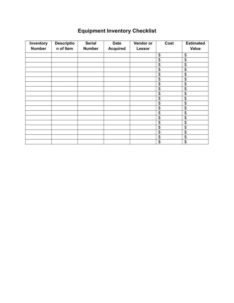 blank inventory checklist template in word 1 788x1020