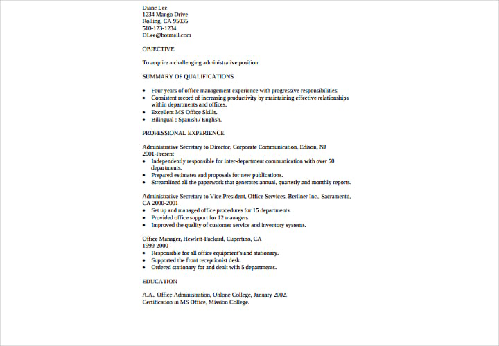 chronological-resume-example