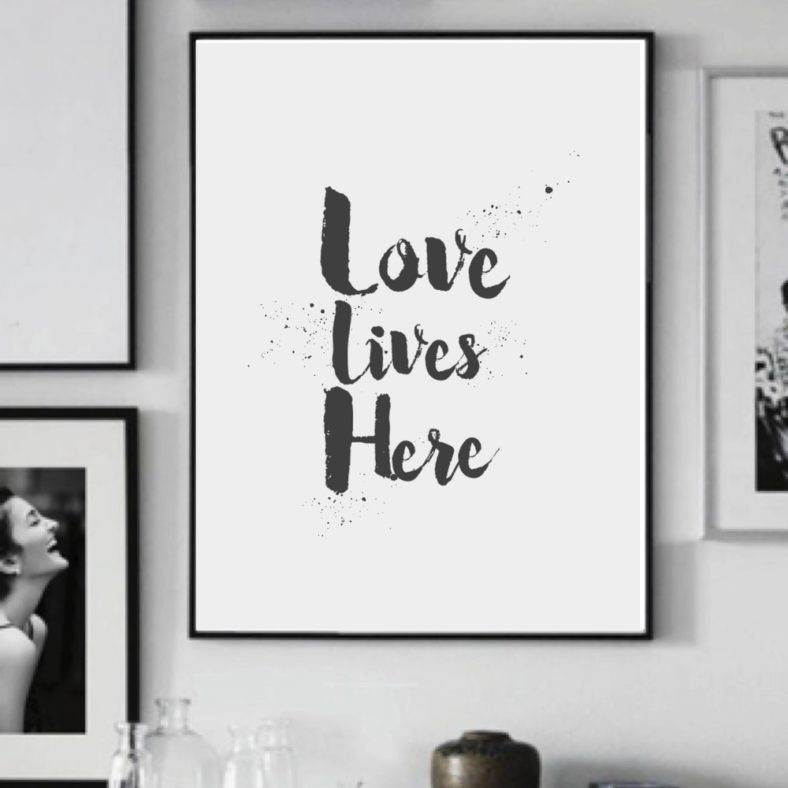 12 typography wall art