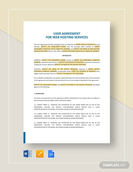 16+ Hosting Agreement Templates - Free Word, PDF Format Download
