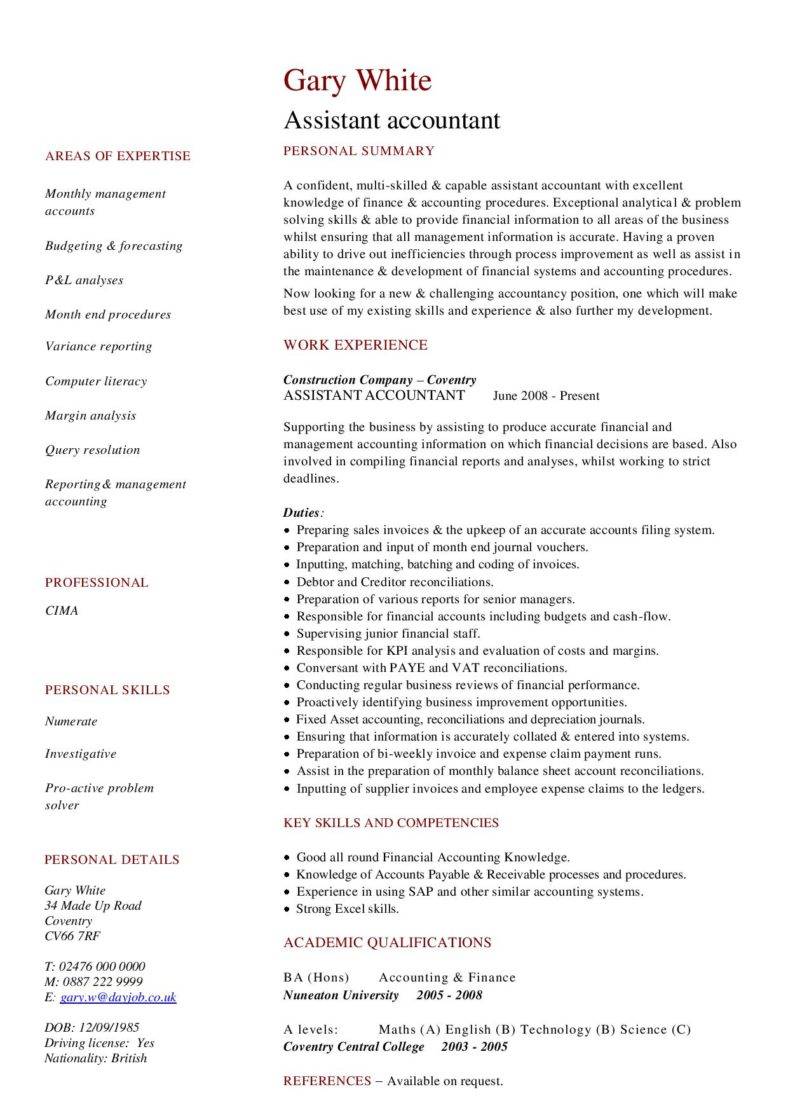 accountant resume sample pdf page 001 788x
