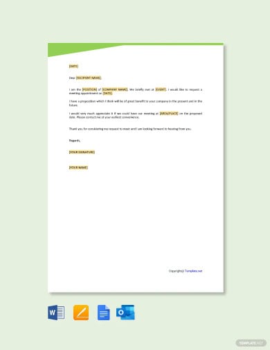 appointment meeting letter template