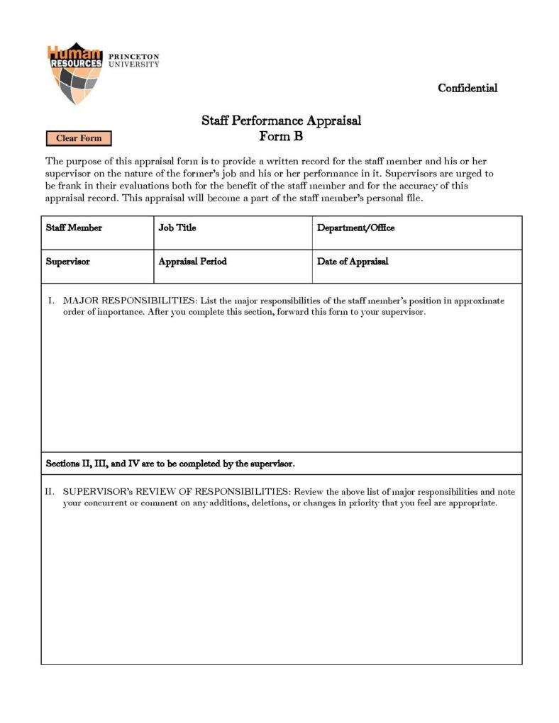 appraisal assignment form