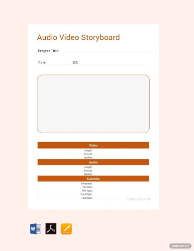 audio video storyboard template