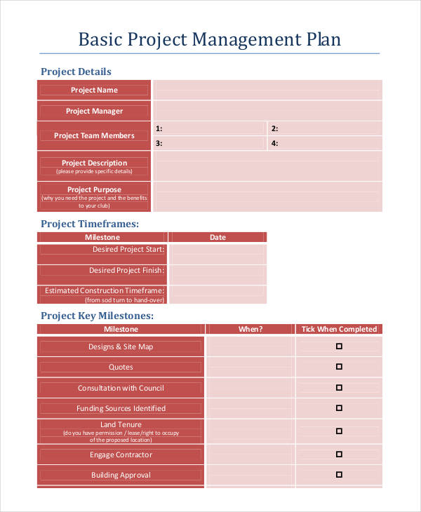 Project Management Templates 9 Free Word PDF Documents Download 