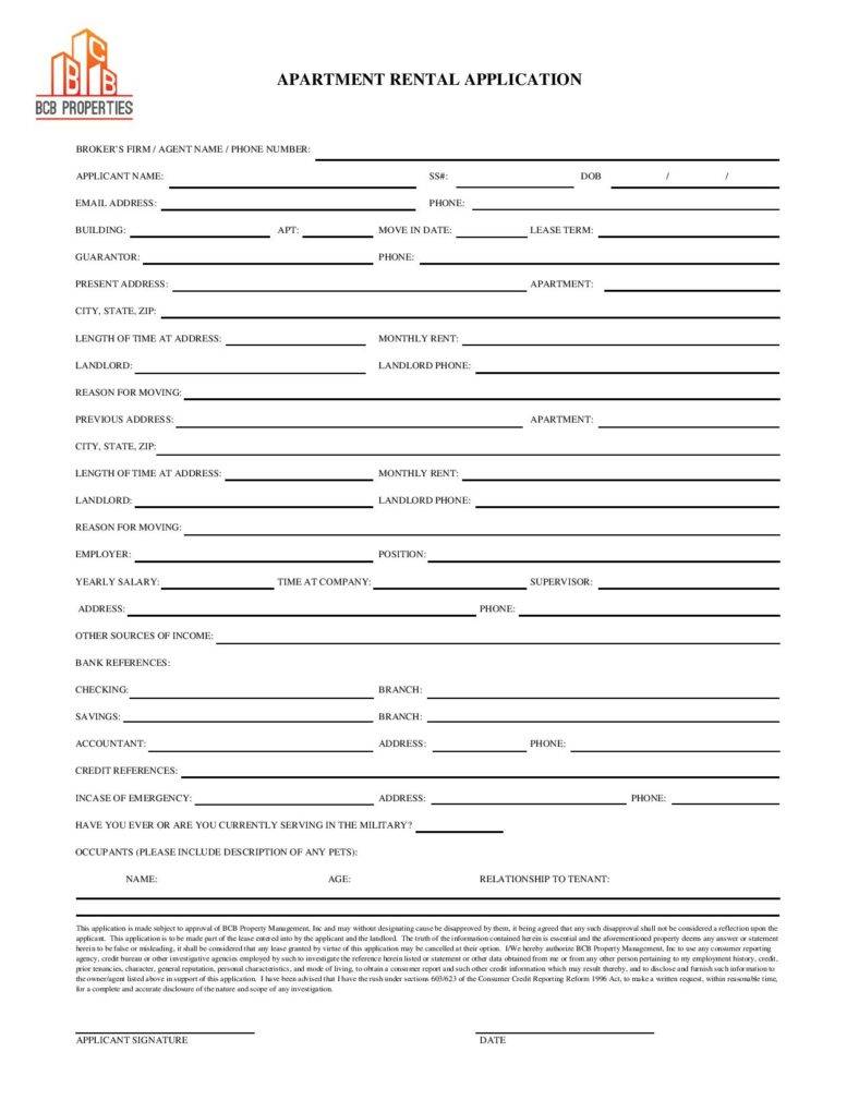 25+ Lease Application Templates - Free Free Word, PDF, Excel Format