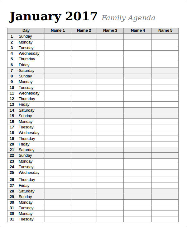 5 Agenda Calendar Templates Free Samples Examples Format Download 5 Agenda Calendar Templates Free Samples Examples Format Download