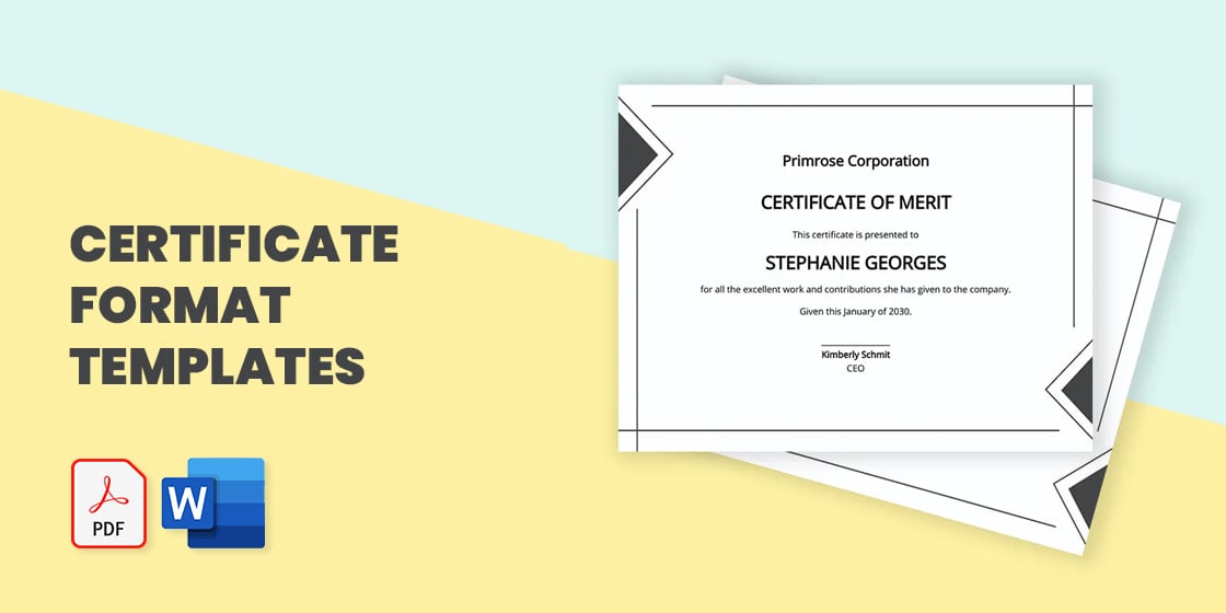 assignment certificate format