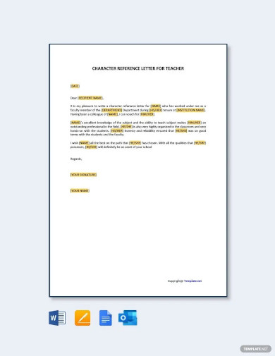 12+ Teacher Reference Letters - Free Samples, Examples Format Download