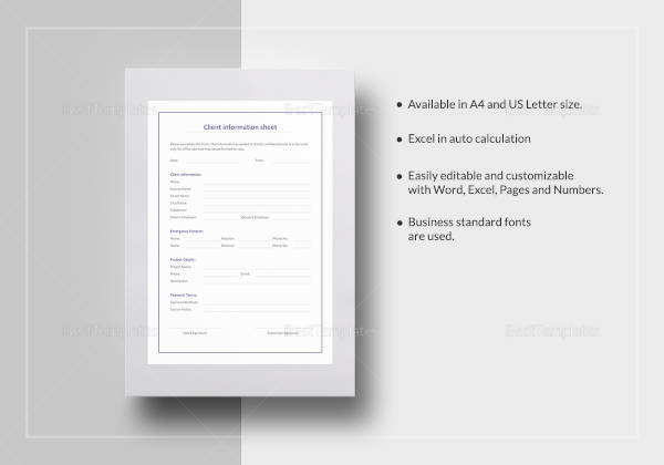 client-information-sheet-template