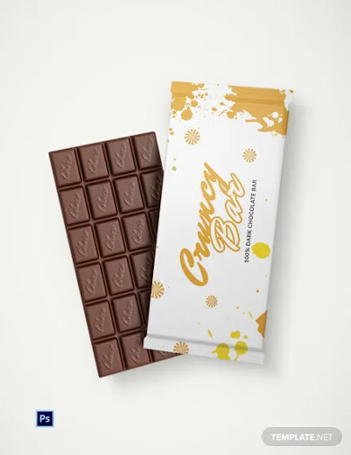 crunchy chocolate packaging template