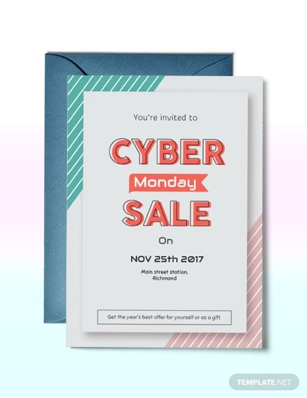 cyber monday invitation design template