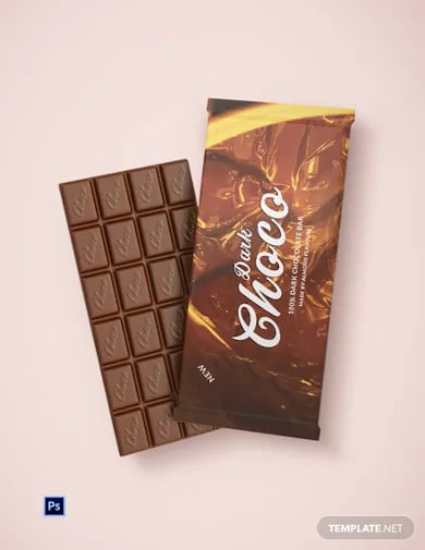 dark chocolate packaging template
