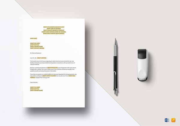 electrical-quotation-template